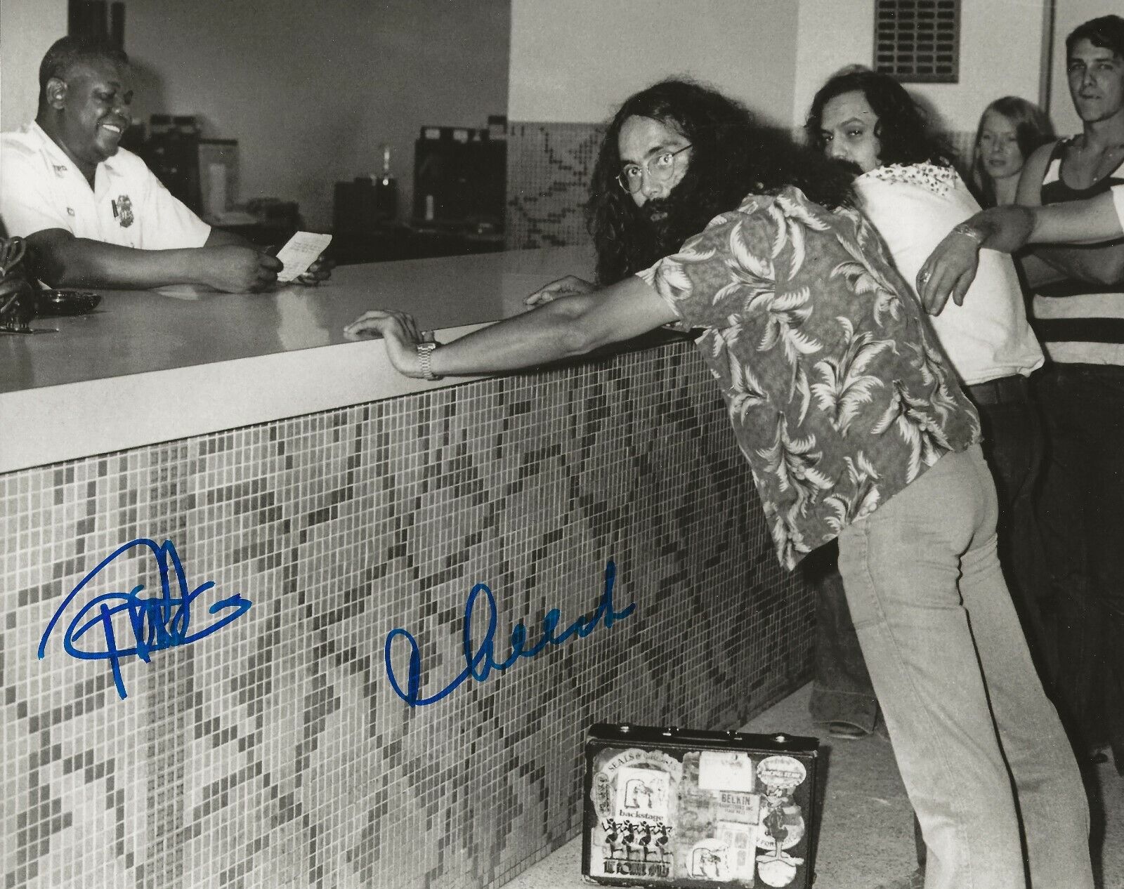 Cheech and Chong REAL hand SIGNED 8x10 Photo Poster painting #4 COA Cheech Marin Tommy Chong