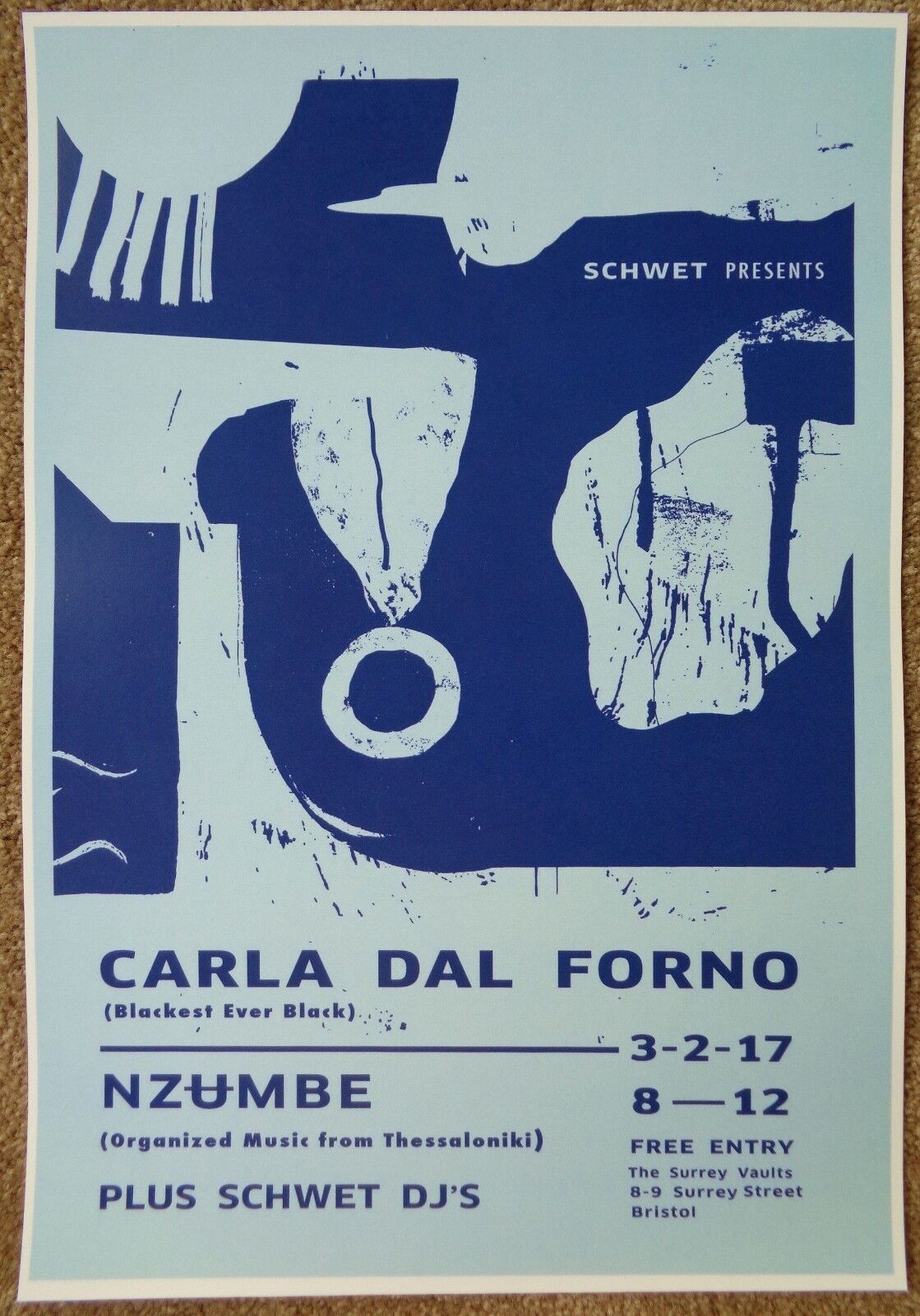 CARLA DAL FORNO 2017 Gig POSTER Bristol Concert United Kingdom