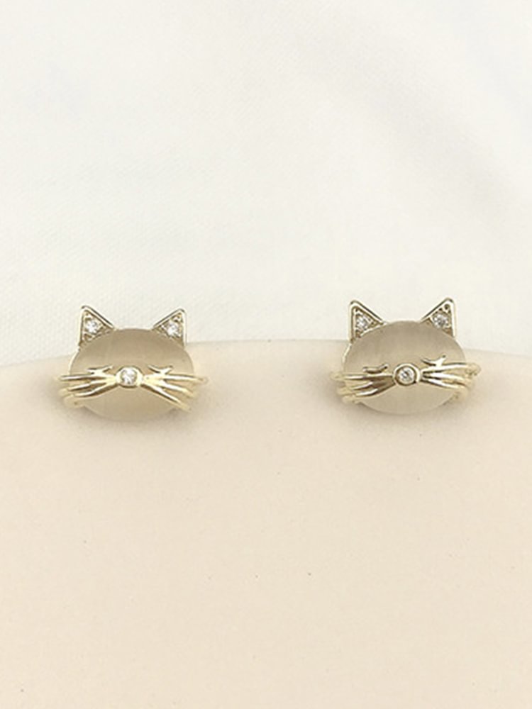 Comstylish Lovely Cat Mini Earrings