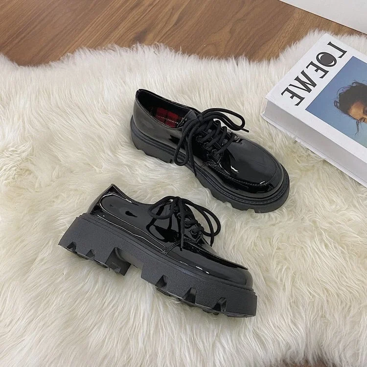 2021 Platform Mary Jane Shoes Round Toe Japanese School Uniform Jk Student Shoes Girls Women Kawaii Lolita Soft Low Heel Boots