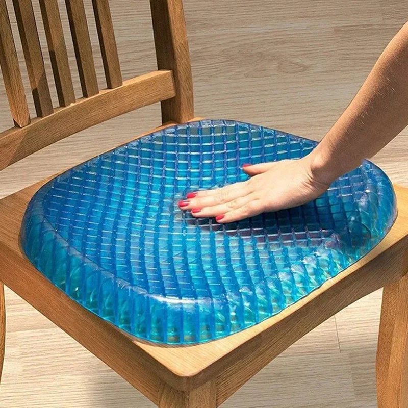 Gel Seat Cushion for Hip Pain, Long Sitting. Great for Pressure