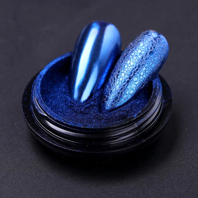 1 Box Rose Sliver Bubble Mirror Powder Metallic Nail Art Glitter iridescent Chrome Dust Sparkling Flakes Pigment Decoration