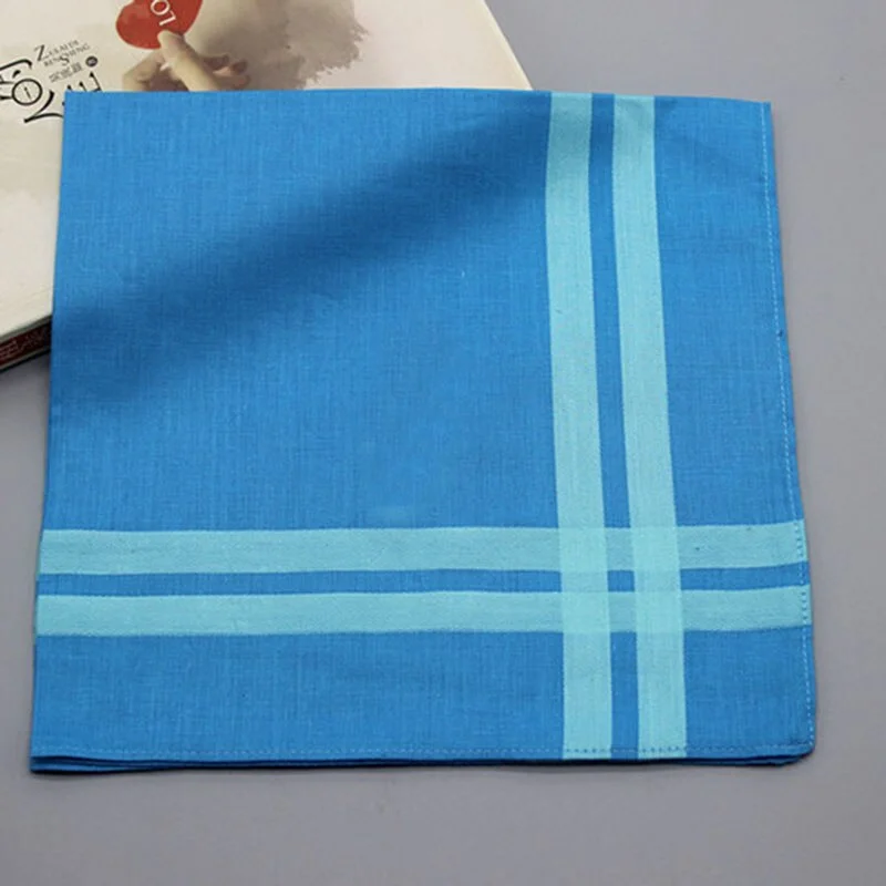 Handkerchiefs Women Cotton Plaid Retro High Quality Elegant Square Towel Pocket Womens Trendy Korean Style Ladies Simple Casual