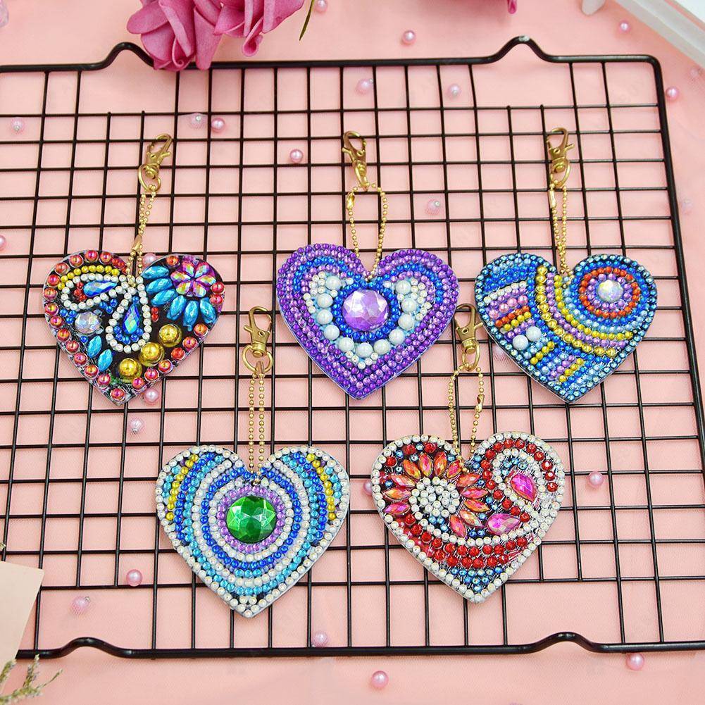 DIY Diamond Painting Keychain5pcs/set DIY Full Drill Crystal