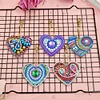 DIY Diamond Painting Keychain-5pcs/set DIY Full Drill Crystal Rhinestone Love Heart Diamond Painting Keychain Pendant