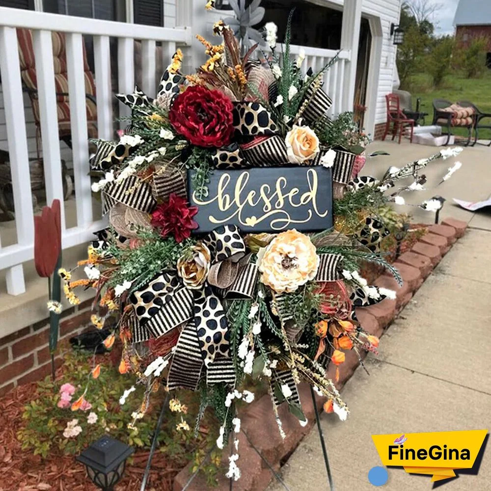 Fall Cheetah Wreath-Year Round Wreath