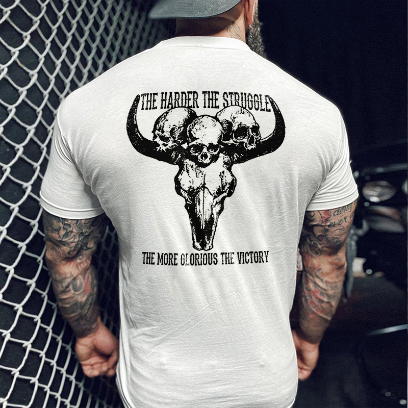 Livereid The Harder The Struggle The More Glorious The Victory Printed Men's T-shirt - Livereid