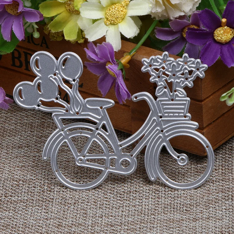 Lovely Bike Bicycle Metal Cutting Dies Stencil For Scrapbooking Paper