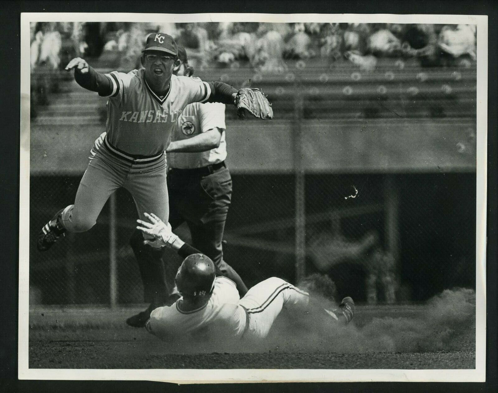 Cookie Rojas LOT of THREE 1974 & 1976 Press Original Photo Poster paintings Kansas City Royals