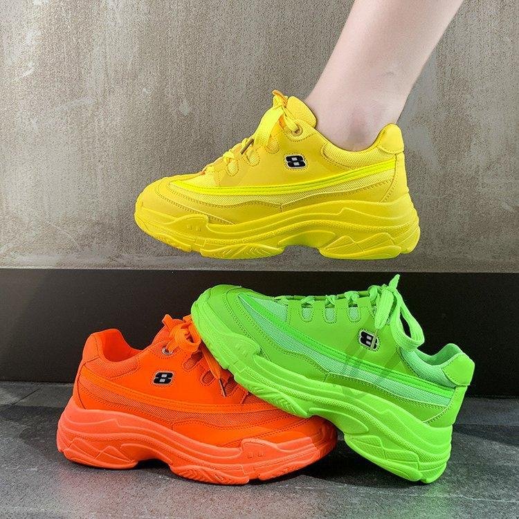 Candy-Colored Breathable Casual Sneakers