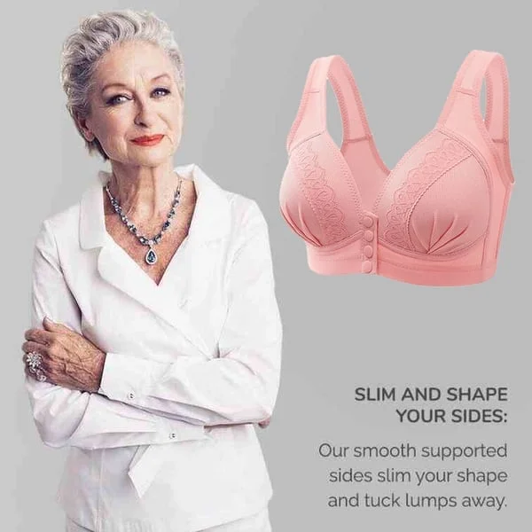 🔥Last Day BUY 1 GET 2 FREE(Please add 3 pcs to cart)-2023 Front Button Breathable Skin-Friendly Cotton Bra