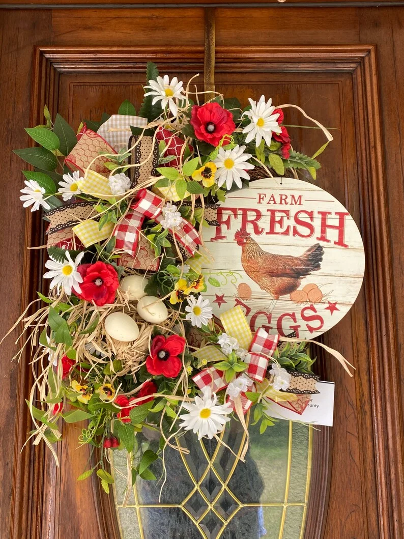 🐓Summer Country Chicken Wreath 🔥