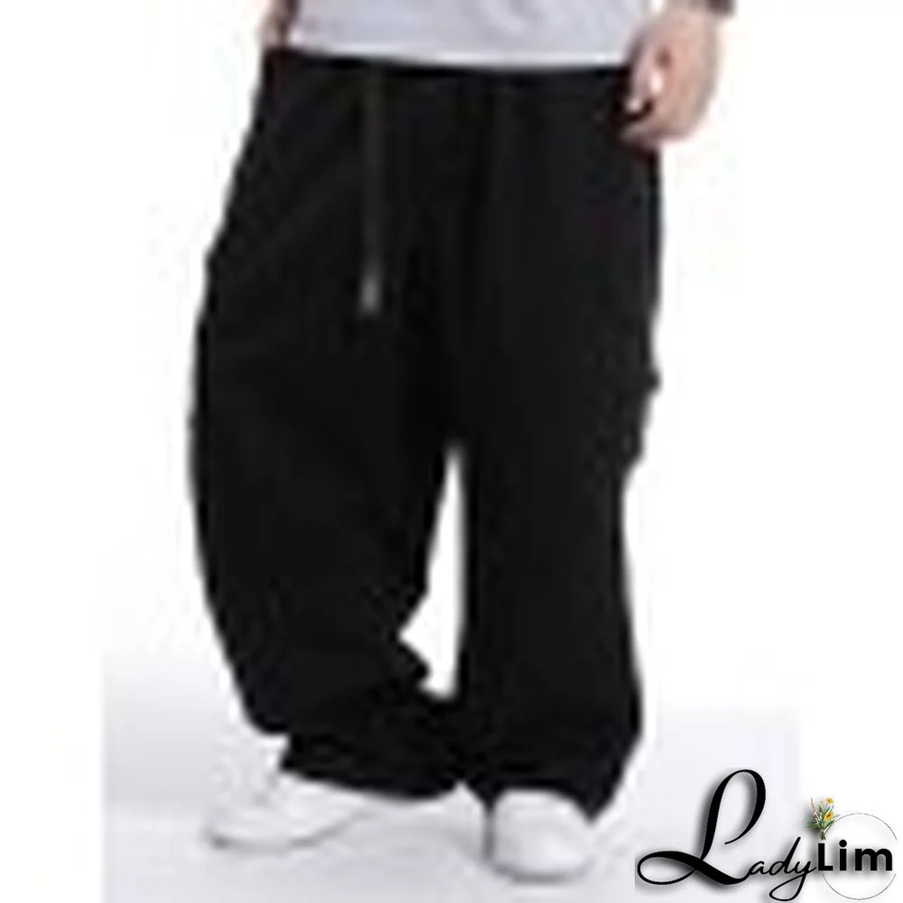 Men's Buckle Belt Loose Cago Pants