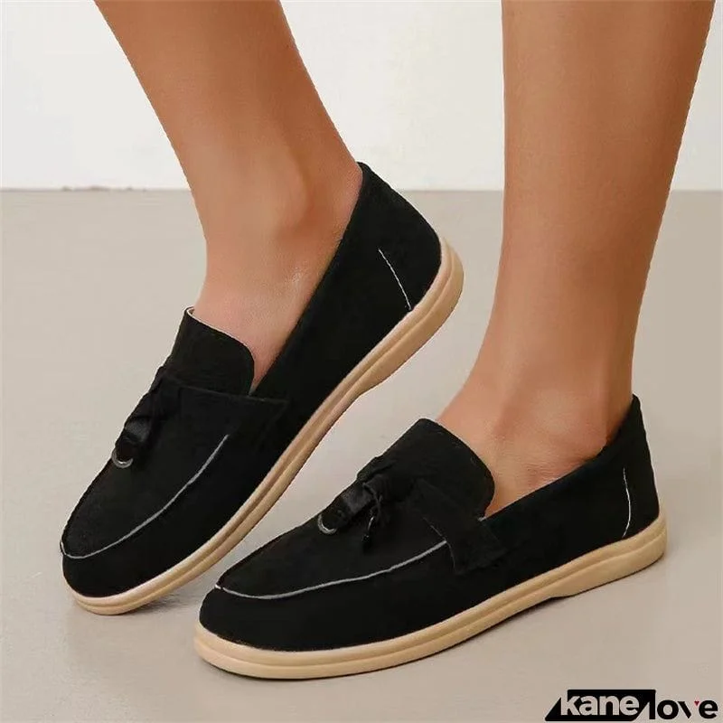 Leisure Bowknot Design Flat Slip On Loafers for Office Lady