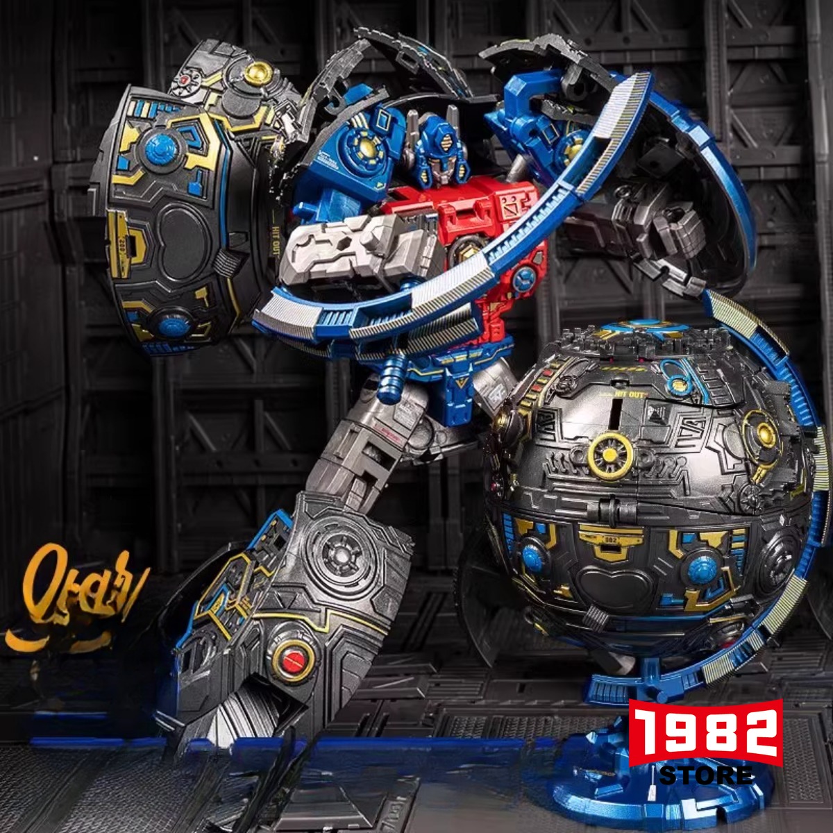 Transformers Style Primus Unicron Globe Robot 2 Modes Rotating Planet Converts to Battle Mech STEM Learning Toy with Star Deformation Hot Collectible for Kids Adults Robot Enthusiasts Gift Idea Premium Build Quality Action Figure Collectible Toy