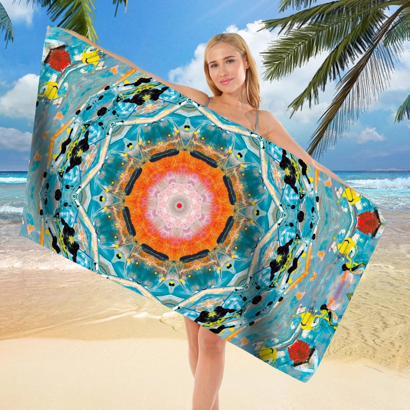 Vacation Geometric Superfine Fiber Beach Towel Towels