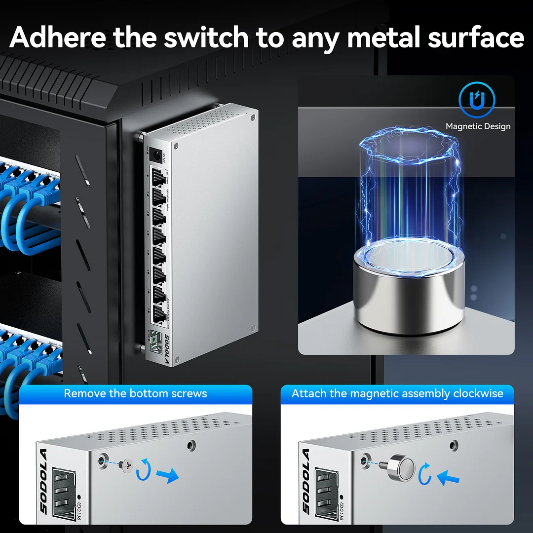 8-Port 2.5Gb Web Managed Switch with 10G SFP+, Aluminum Alloy Cooling ...