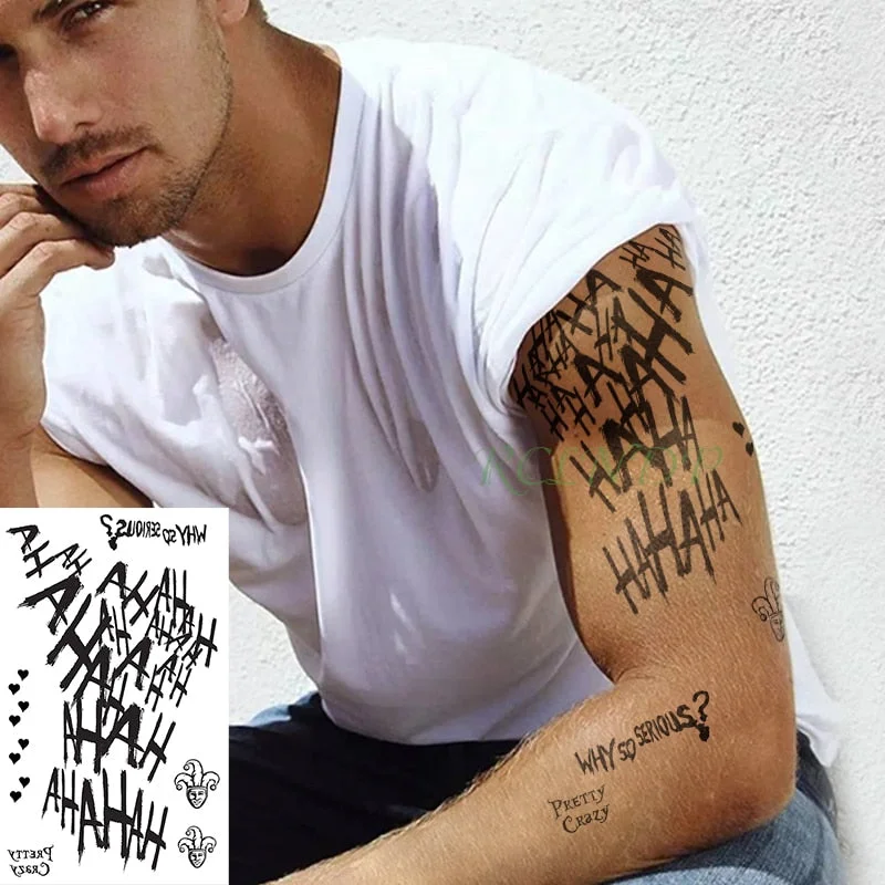 Waterproof Temporary tattoo sticker keep calm English letters words tatto stickers flash tatoo fake tattoos for men women