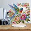 Fleur colibri-simple côté drill-diamant ornement de bureau