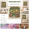 Stamped Cross Stitch Kit for Adults Flower Shop 11CT 45x45cm tapestrymarket