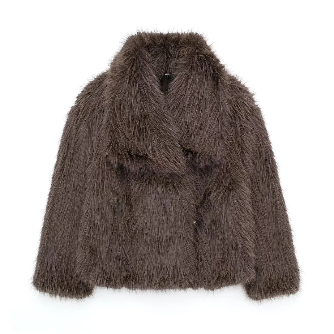 Nigikala Nigikala Women's Winter Fashion Temperament Style Wind Artificial Fur Coat D69352
