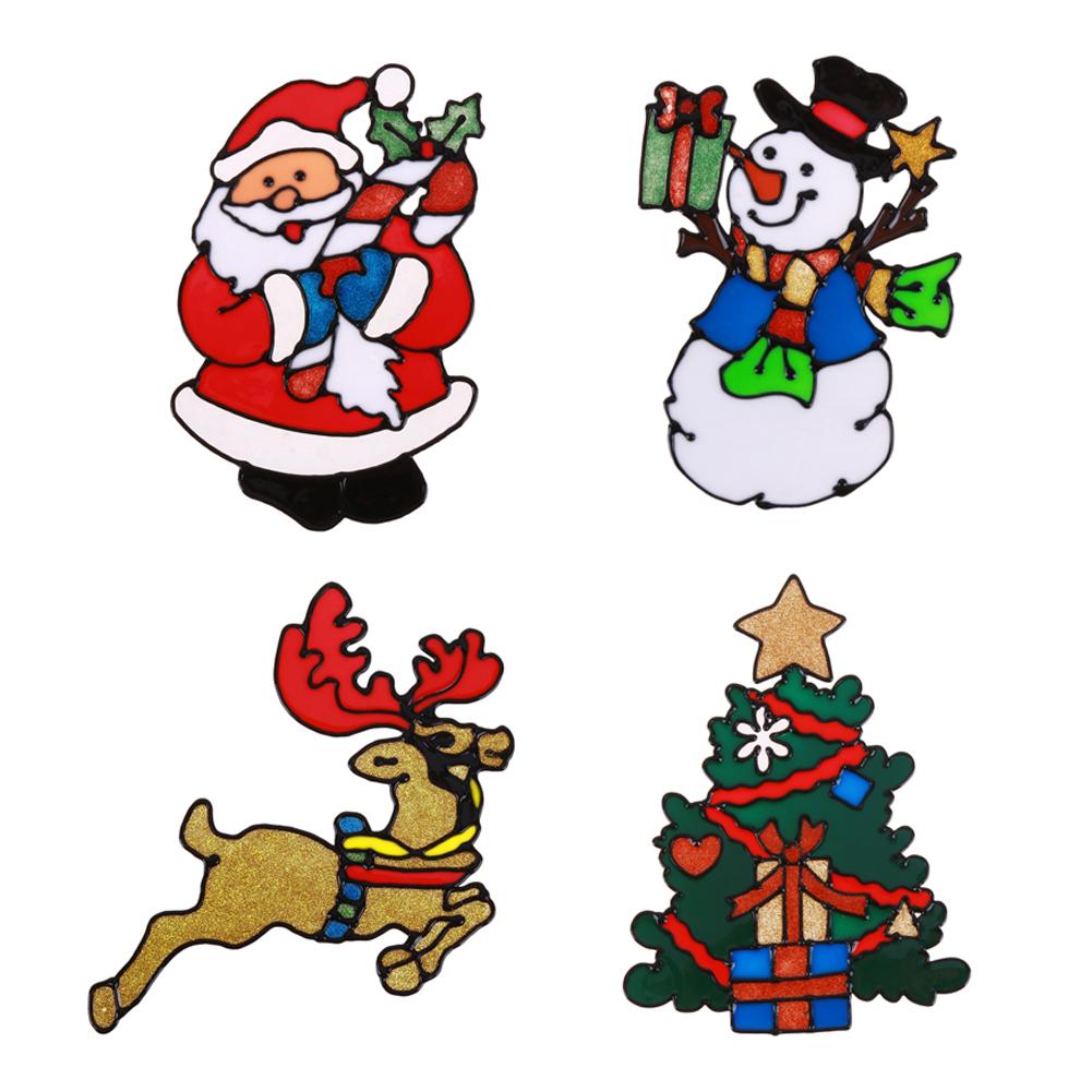 

Silicone Glass Stickers Large Window Door Wall Pasted Xmas Ornaments Decor, Christmas deer, 501 Original