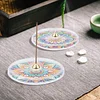4pcs DIY Diamond Painting Incense Tray Incense Burner Stick Holder (Mandala)