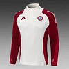 2024/2025 Bayern Munich Half-Pull Training Suit White-Red Football Shirt 1:1 Thai Quality