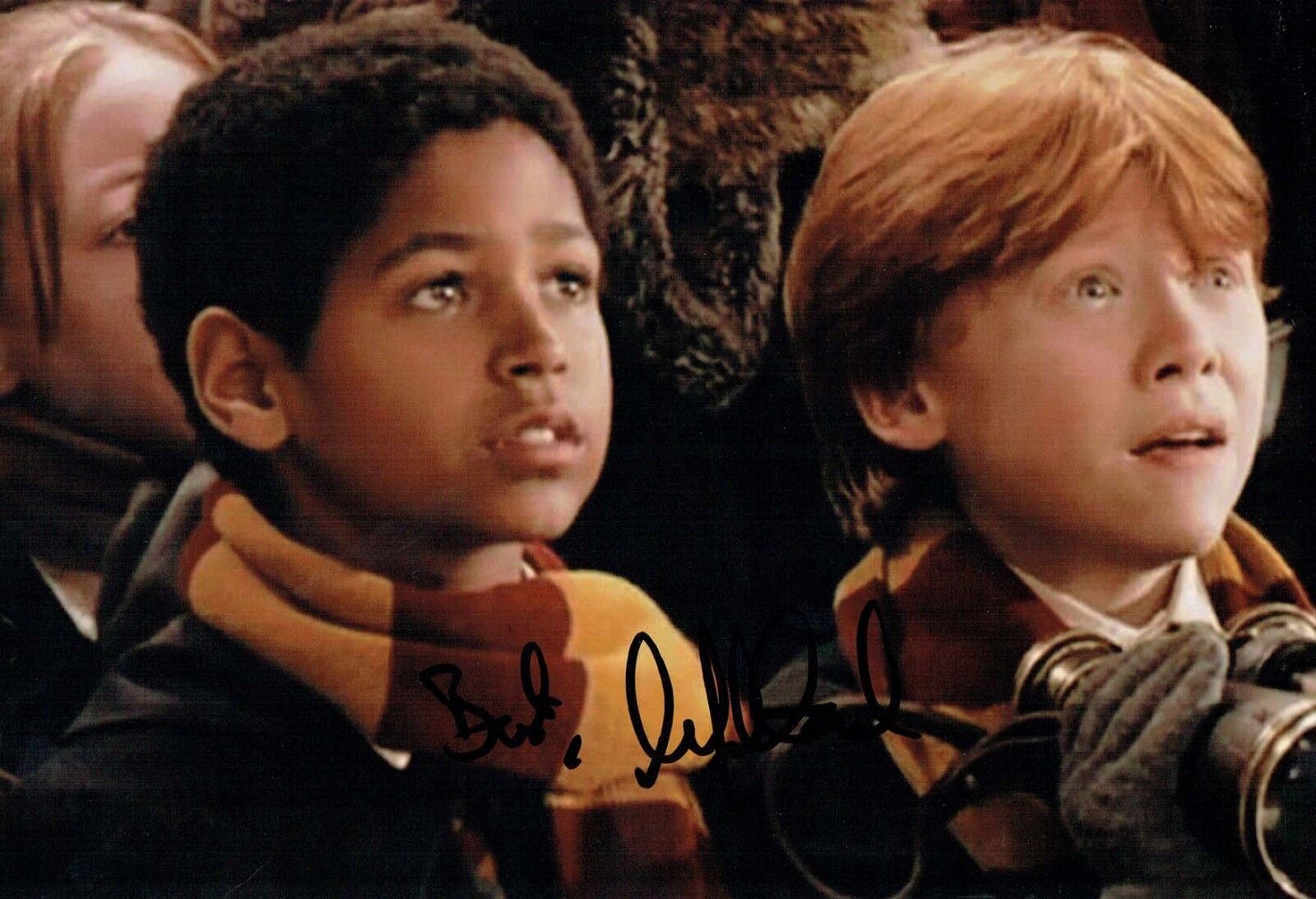 Alfred ENOCH Dean THOMAS SIGNED Autograph Harry Potter 12x8 Photo Poster painting 1 AFTAL COA