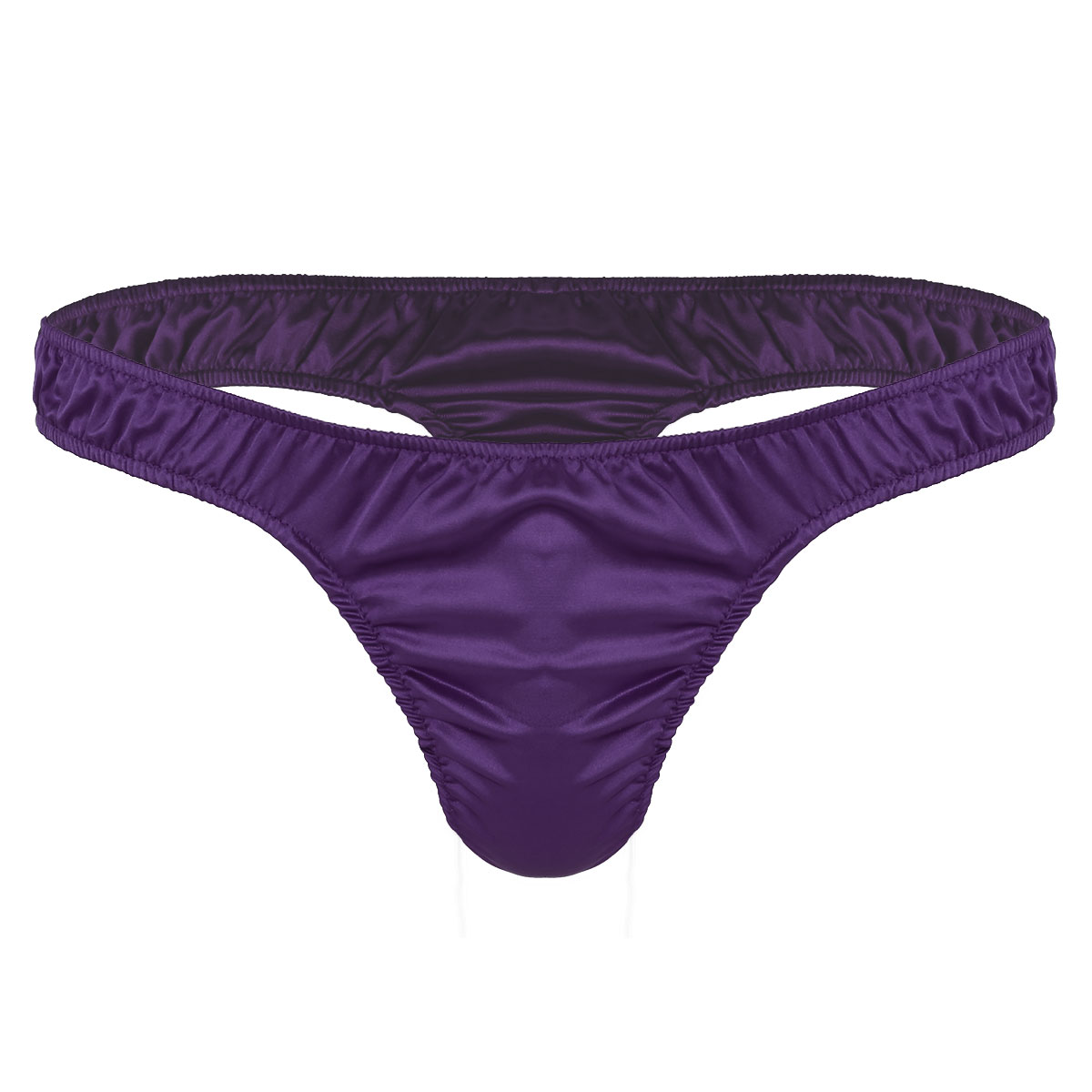 Soloyy Mens Lingerie Bikini Briefs Panties Soft Breathable Shiny Ruffled Underpants Low Rise Bikini Thongs Underwear Panties