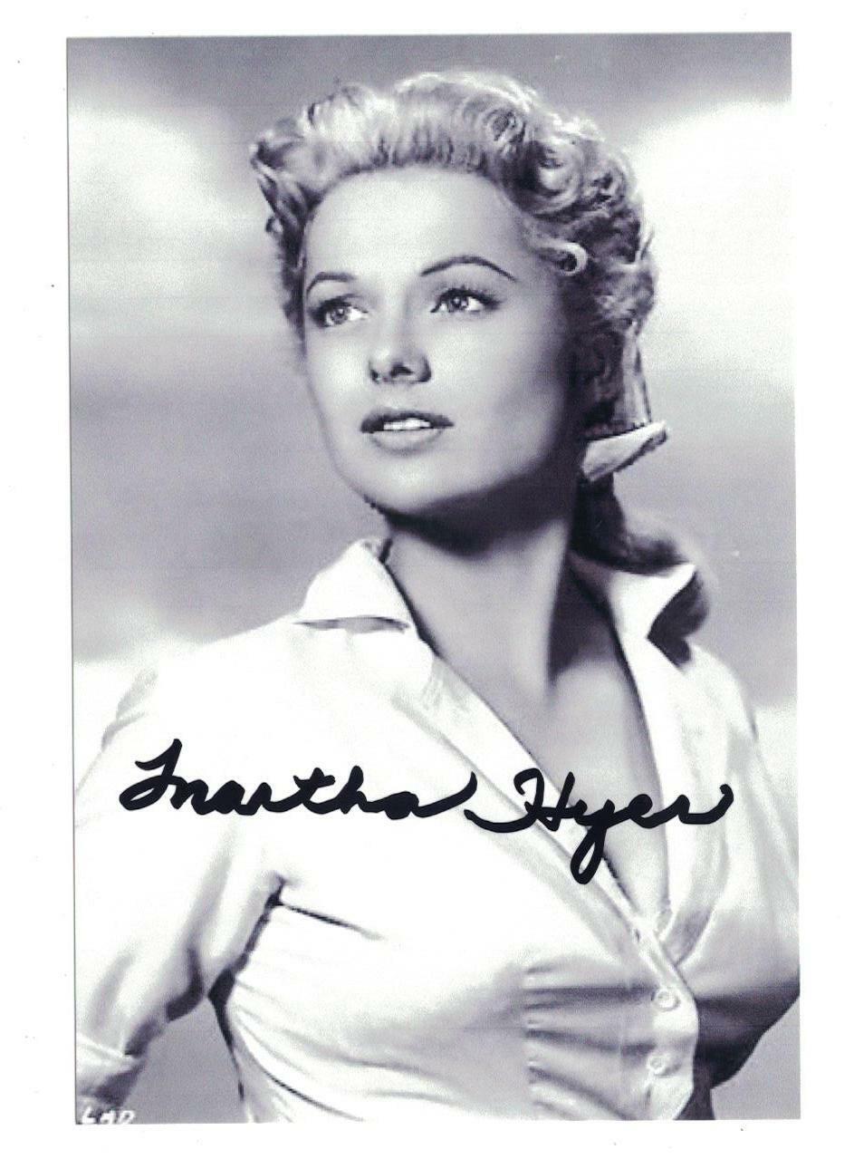 Martha Hyer Signed Autographed 4 x 6 Photo Poster painting Actress D