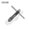 Adjustable M3-M8 Metric T-Handle Ratchet Tap Reamer Hand Manual Holder Wrench
