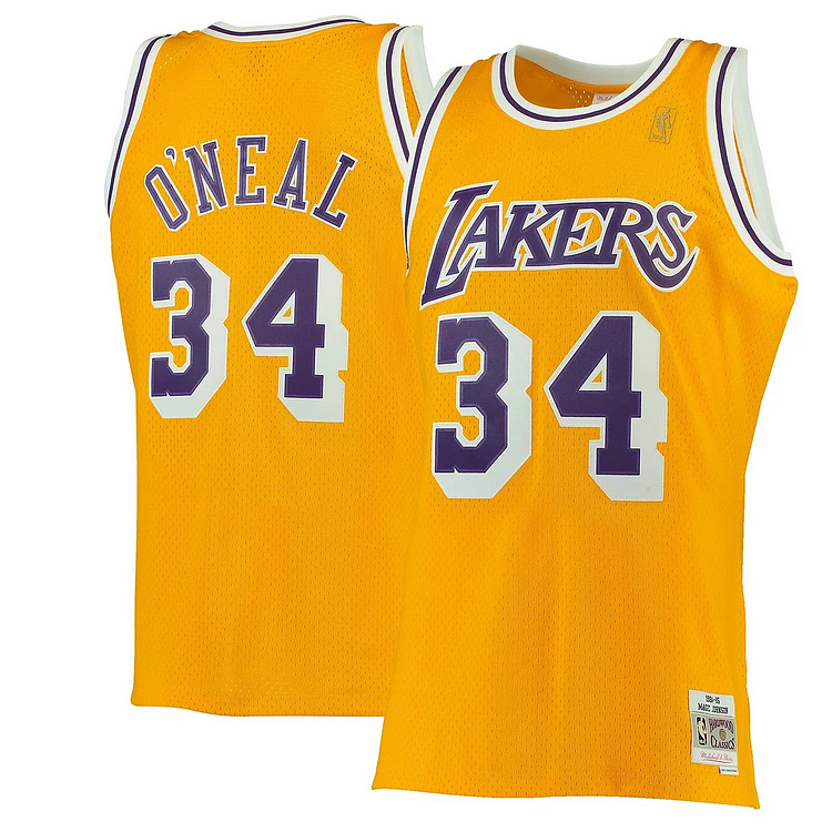 Throwback Los Angeles Lakers O'Neal 34 Jersey