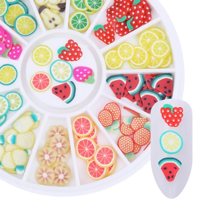 Summer 3D Fruit Tiny Slices Nails Art Decorations Mixed Sized DIY Designs Lemon Nail Accessories Women Nail Tips Manicures-Nail Inspo