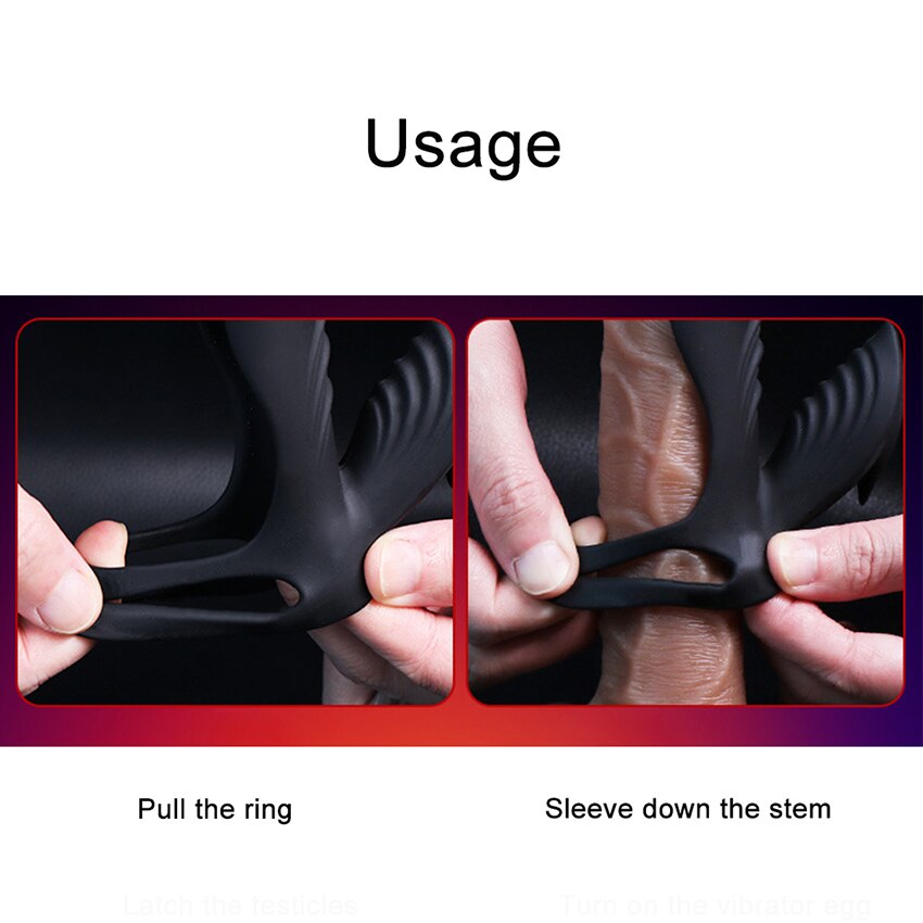 Elastic Silicone Vibrating Cock Ring for Enhanced Intimacy