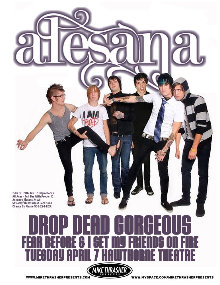 ALESANA 2009 Gig POSTER Portland Oregon Concert