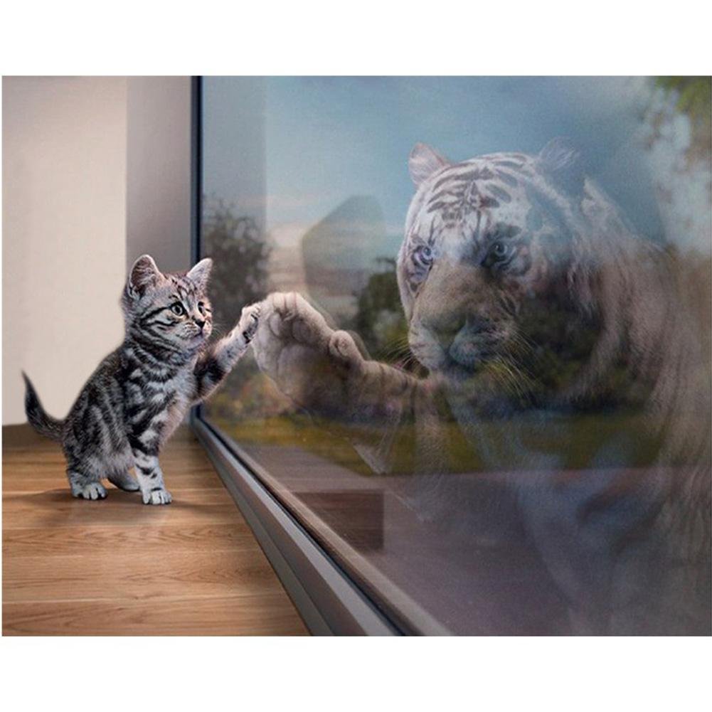 Full Round Diamond Painting Cat or Tiger (30*30cm)