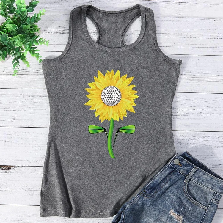 Love golf and sunflower Vest Top-Annaletters