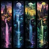 Colorful Waterfall Scenery-11CT Stamped Cross Stitch 60*60cm (Big Size) tapestrymarket