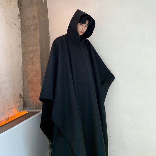 dawfashion-3041 Dark Funeral Super Long Hooded Trench Coat-Dawfashion- Original Design Clothing Store-Halloween 2022