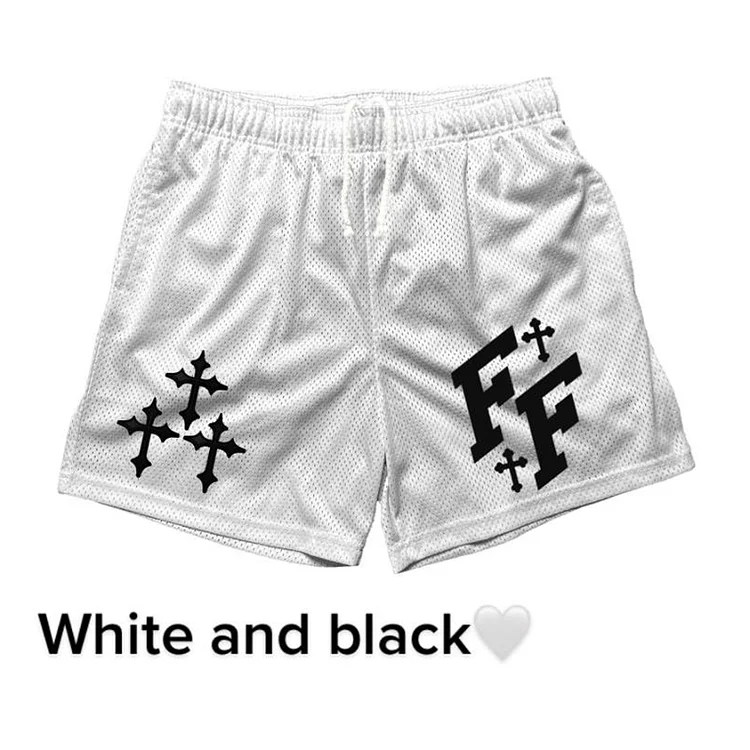 Jesus FF Printed Casual Mesh Shorts