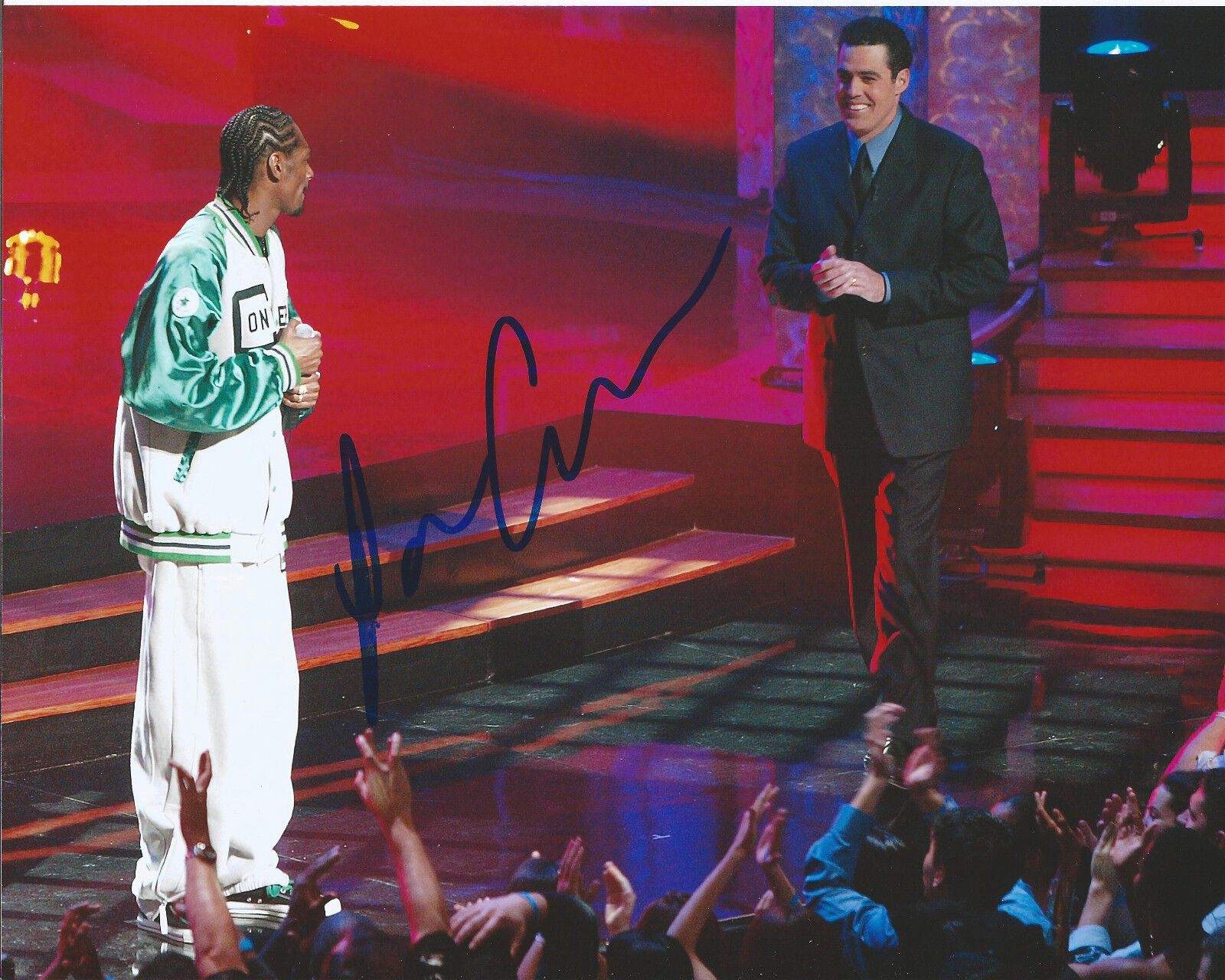 COMEDIAN ADAM CAROLLA HAND SIGNED AUTHENTIC SNOOP DOGG MTV 8X10 Photo Poster painting w/COA