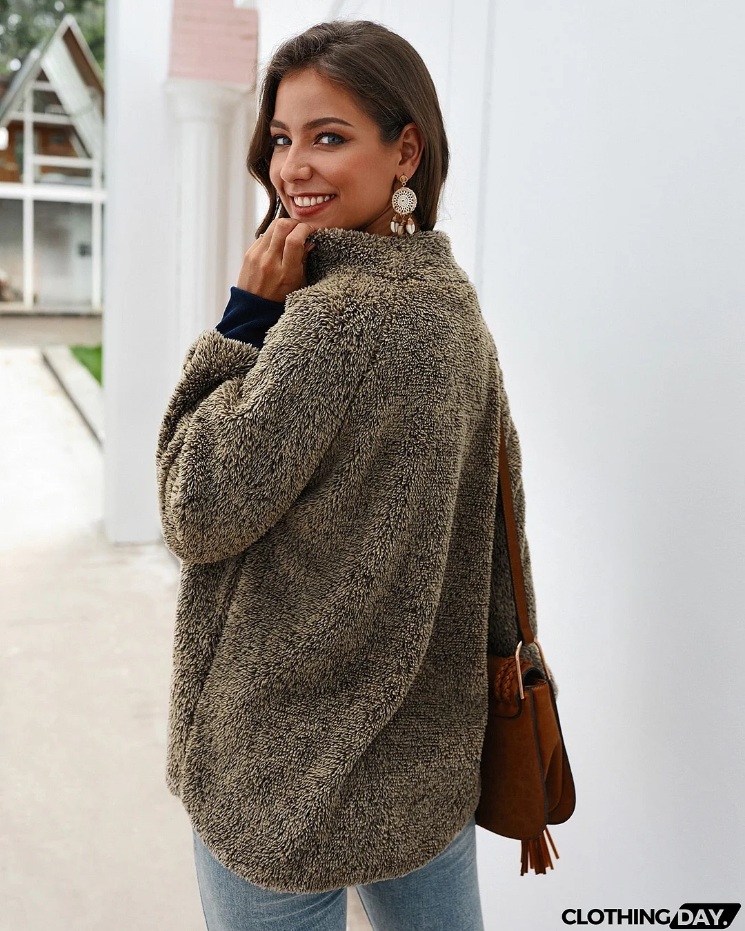 Sweatshirts Women Long Sleeve Patchwork Color Fahsion Autumn Winter Pullover Black Ladies Plush Warm Tops Clothing