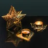 Creative Golden Star Heart Tree Candle Holder