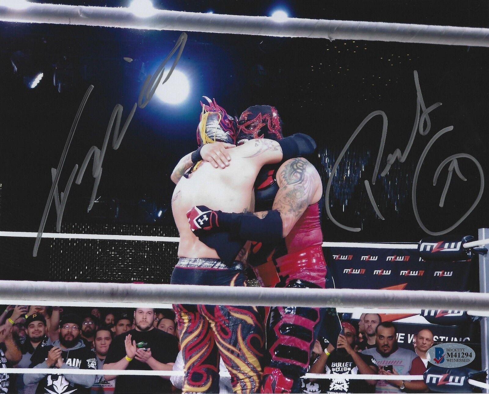 Pentagon Jr Rey Fenix Signed 8x10 Photo Poster painting BAS Beckett COA Lucha Impact Wrestling 6