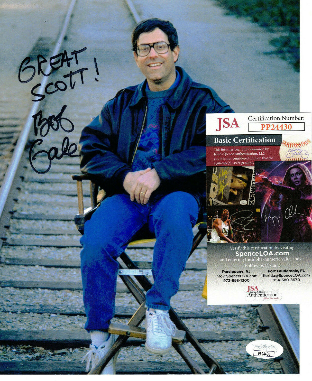 Bob Gale Signed 8x10 Photo Poster painting Autograph, Back to the Future, Writer, JSA COA