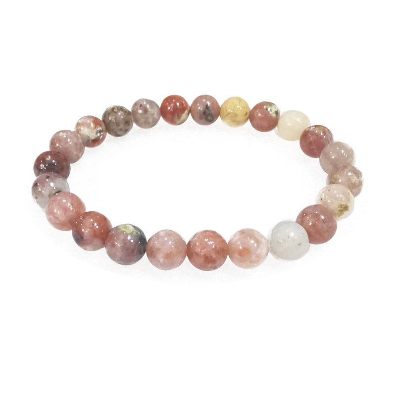 Internet Celebrant Jewelry Natural Agate Crystal Jewelry 8mm Bracelet Miscellaneous Stone Gemstone Color Unisex Bracelet Jewelry For Men And Women