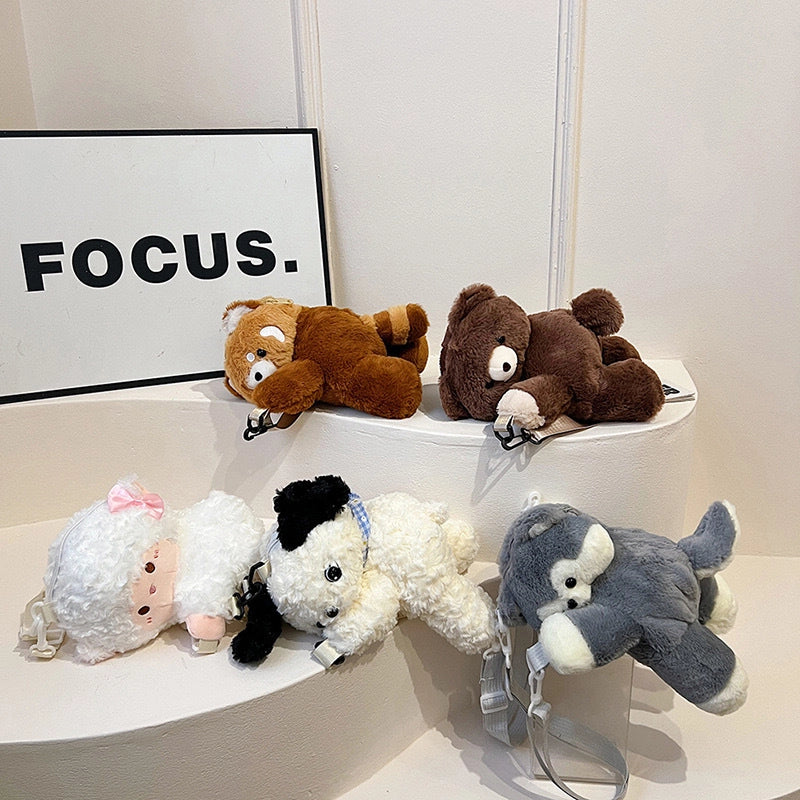 Little Bear Dog Sheep Casual Shopping Women's Backpack