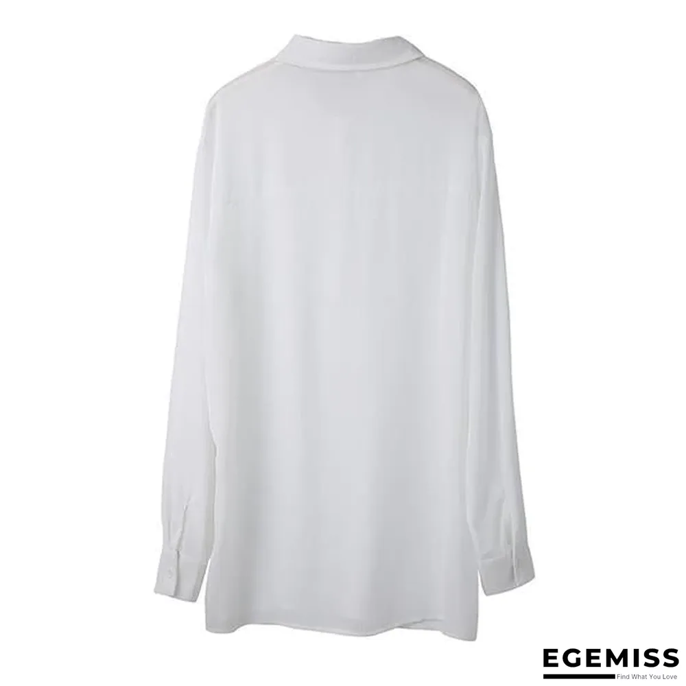 Men Casual V-NeckSolid Color Shirts | EGEMISS