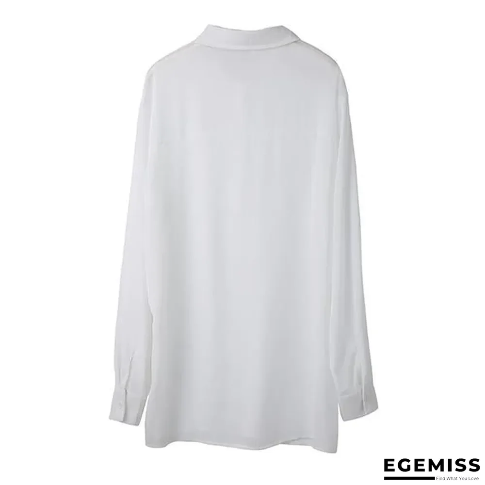 Men Casual V-NeckSolid Color Shirts | EGEMISS